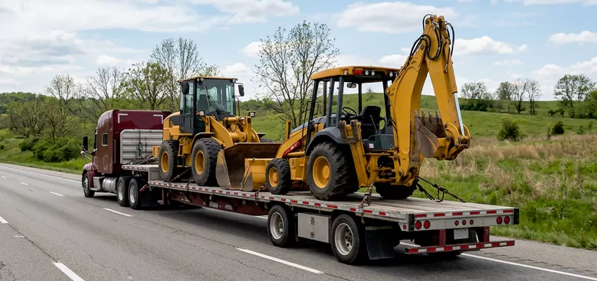 Loader and Backhoe Tractors Transport Michigan